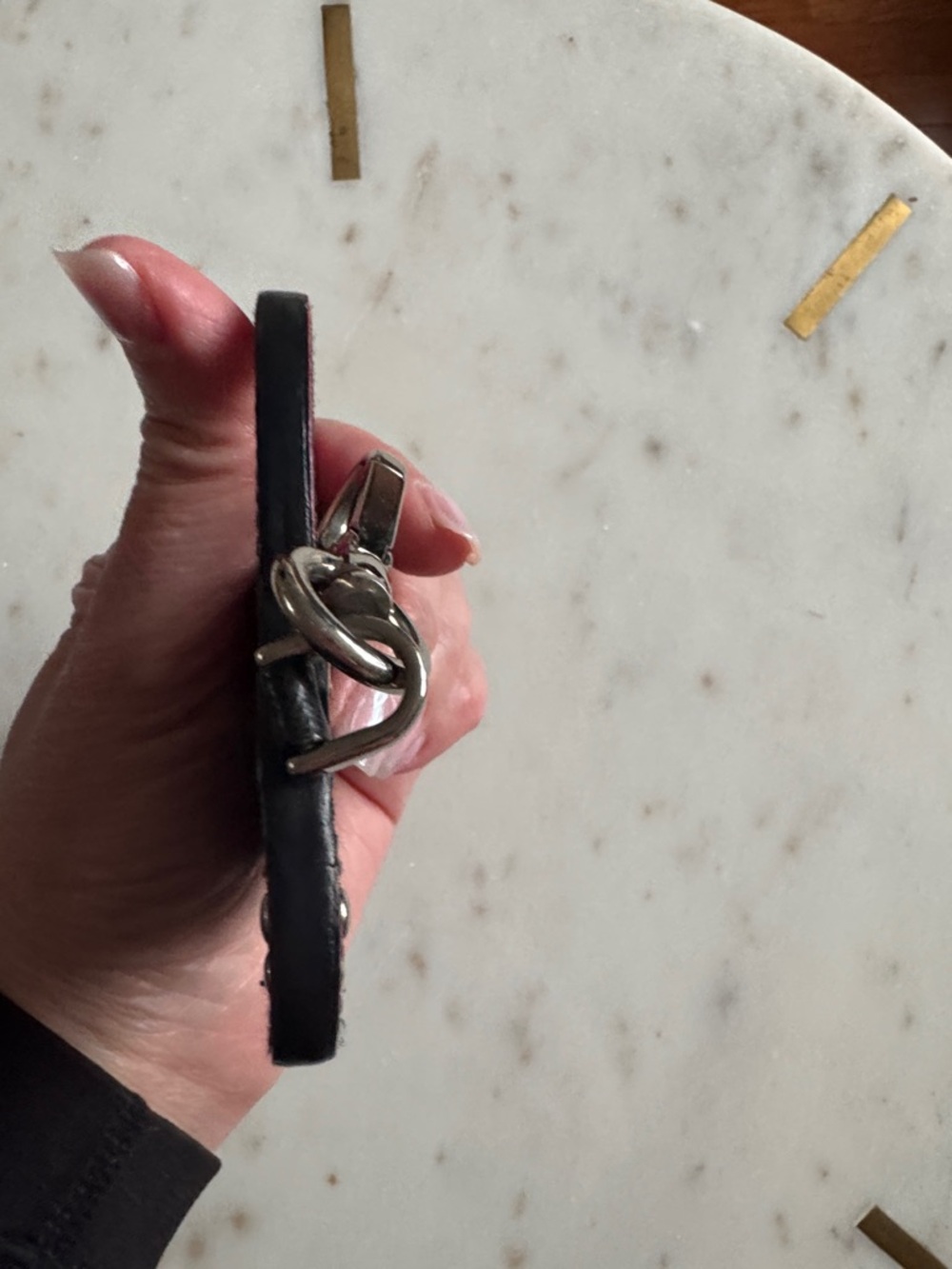 Prada Saffiano Black & Pink Mini Bag Keychain - Picture 8 of 11